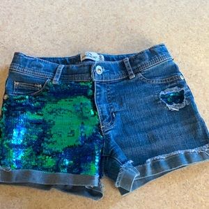 Cute sequin shorts for kids in size 10